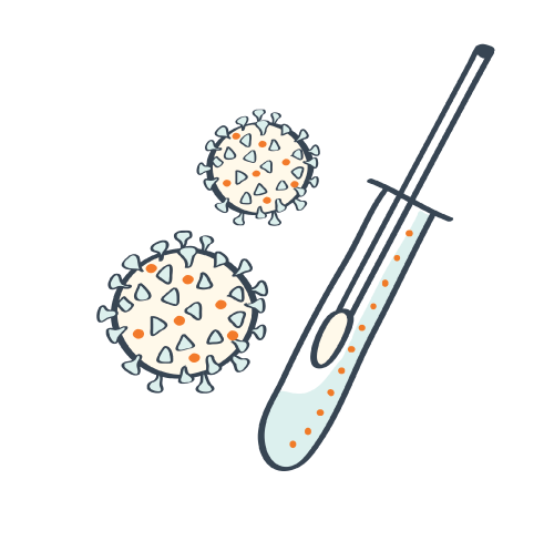 COVID-19 PCR test illustration